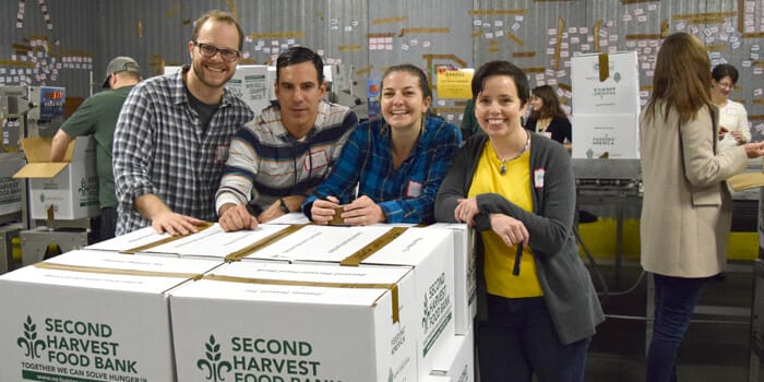 Team Heller volunteering at Second Harvest