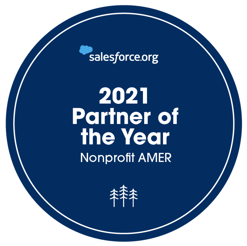 2021 Salesforce.org Partner of the Year Badge
