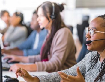 A call center illustrates the need for Salesforce Nonprofit Cloud's new AI tools.