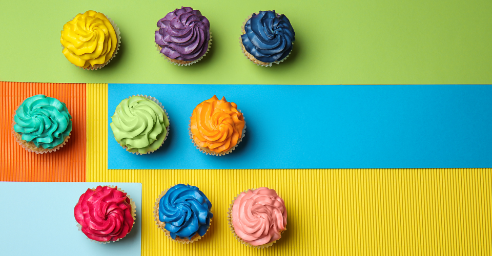 Heller Consulting says nonprofits have a lot of options for fundraising in Microsoft in 2025. A set of brightly colored cupcakes demonstrate the choices.