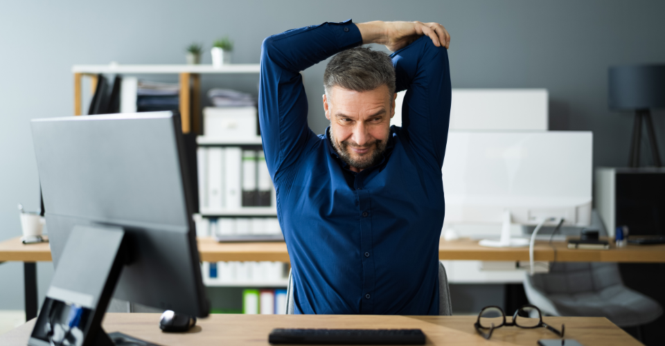 A stretching worker illustrates the challenges of donor expectations in 2025.